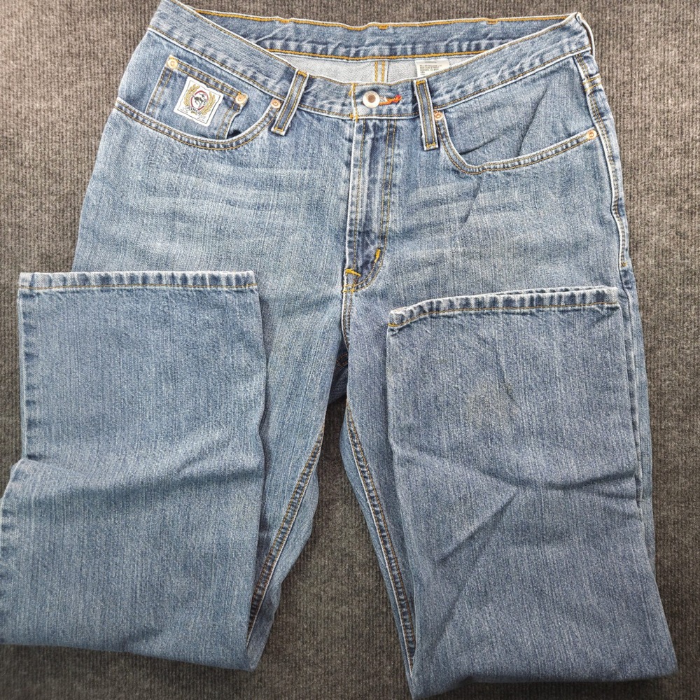 Cinch Green Label Mens Jeans 34x30 Medium Wash Relaxed Straight Denim